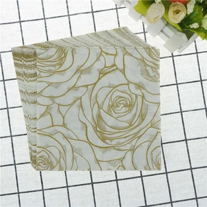 20x golden rose flower paper napkins serviette tissue party supply home dec.AU - Picture 1 of 10