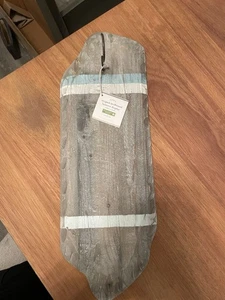 "Soporte de linterna de montaje en pared Pottery Barn a rayas de madera a la deriva 20""" - Imagen 1 de 7