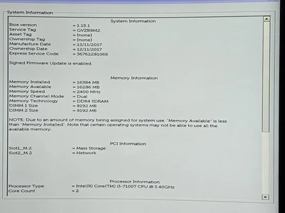DELL OPTIPLEX MICRO I3 7100T 16GB MEM 128GB M.2 SSD 250GB 2.5 HD WIN11 AC... - Image 1 of 4