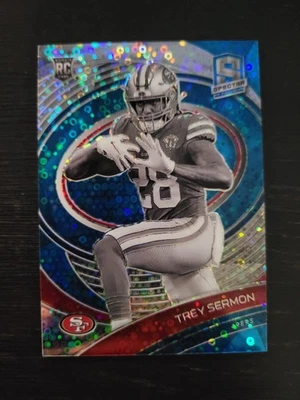 2021 Spectra Trey Sermon Blue Neon Prizm RC #229 - Image 1 of 2