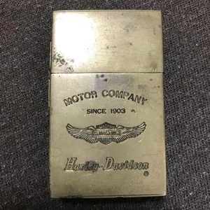 Harley Davidson de latón súper rara reimpresión Zippo 1932 - Imagen 1 de 8
