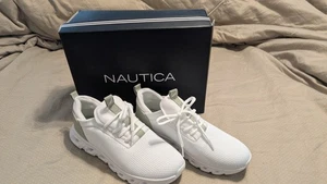 Nautica White & Sage Women Sneakers 8.5 New In Box Comfort Insole - Picture 1 of 5