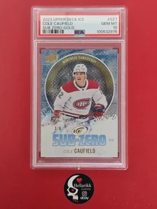 2023-24 Cole Caufield /8 Ice Sub-Zero Gold PSA 10 Montreal Canadiens Upper Deck - Bild 1 von 2