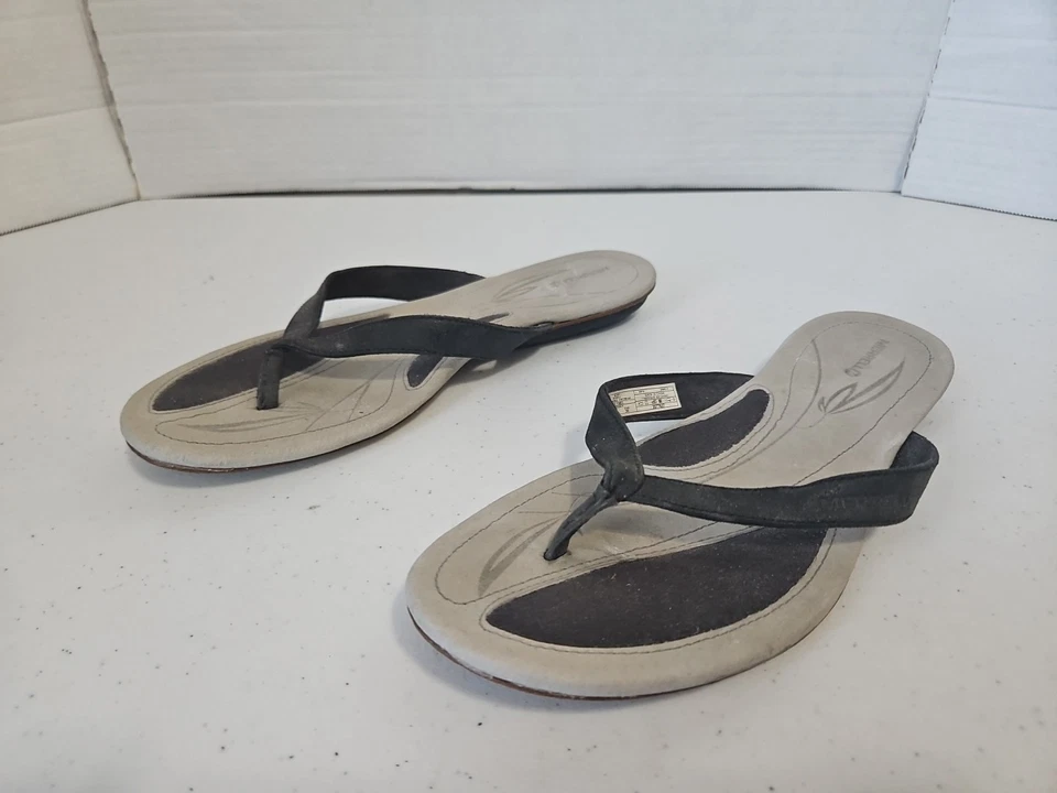 Women's Flip Flop Thong Sandal Beach Shoe Merrill Sz. 8 Black Gray - Image 1 of 4