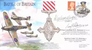 BB13e Segunda Guerra Mundial Batalla de Gran Bretaña RAF Cubierta Firmada Segunda Guerra Mundial Luchador MACKENZIE & PICKERING - Imagen 1 de 1