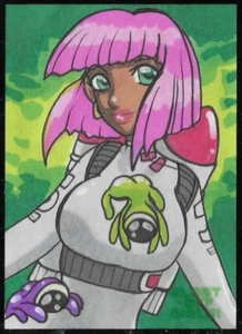 2022 5finity Blast-off Girls SKETCH card - Jamie Joslyn /20 hand drawn art b - Picture 1 of 2