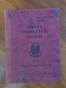 Service Instruction Manual TRIUMPH TR2 With Supplement For TR3 Model 2nd Ed HC - Picture 1 of 7