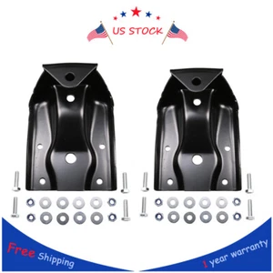 For Chevy Silverado GMC 1500 Set(2) Rear Leaf Spring Hanger Shackle Bracket Kit  - Picture 1 of 12