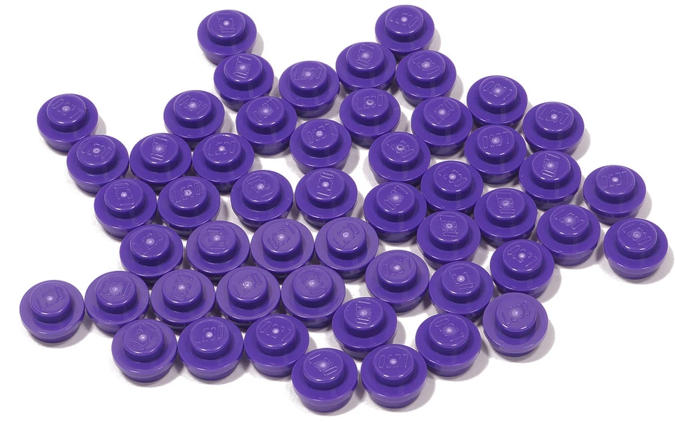 LEGO - 50 Rundplatten 1x1 dunkel - purpur ( Dark Purple ) / 4073 NEUWARE - Bild 1 von 1