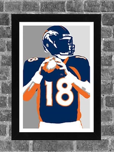 Denver Broncos Peyton Manning Sports Print Art 11x17 - Picture 1 of 1