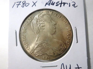 1780 X ÖSTERREICH 1 TALER MARIA THERESIEN .883 SILBER AU+ - Bild 1 von 4