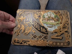 3A -Vintage 1913 embossed victorian era AUTOGRAPH /ALBUM book-germany - Bild 1 von 3