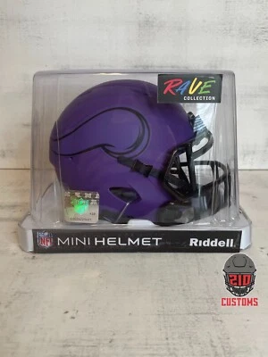 明尼苏达维京人(狂欢)正品Riddell Speed迷你头盔 — 第 1/4 张图片