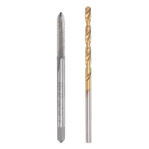 Juego de brocas giratorias 4-48 UNF grifo de flauta recta de 2,4 mm herramienta chapada en titanio - Imagen 1 de 6