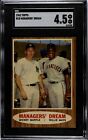 1962 Topps Baseball Managers' Dream Mantle Mays #18  VG EX+ SGC 4.5
