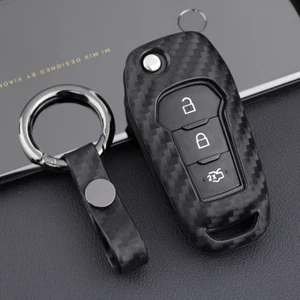 For Ford Ecosport Ranger Explorer Carbon Fiber Remote Key Shell Case - Picture 1 of 6
