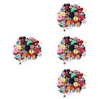  4 Sets Resin Color Button Child Decorative Crafts Buttons Clothing DIY