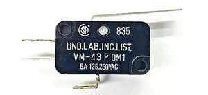 Mulon VM-43PDM1 ,SPDT- ON-(ON) Standard Lever micro switch 5A @ 250 V AC - Picture 1 of 3