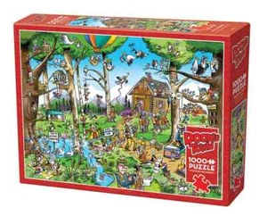 Birdwatcher's Paradise Doodle Town 1000 Piece Jigsaw Puzzle Cobble Hill New - Picture 1 of 2