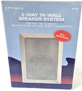 OPTIMUS Radio Shack 40-1425 In-Wall 6 1/2" 2-Way Speaker System 100W Max 50W RMS - Picture 1 of 22