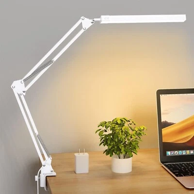 LED Desk Lamp, Swing Arm Desk Light with Clamp, 3 Lighting 10 Brightness Eye - Image 1 of 4