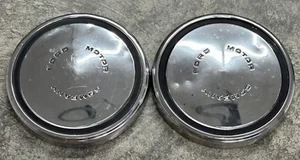 Vintage Ford Truck Hubcaps 1 Inch Deep (Pair) - Picture 1 of 15