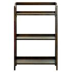 Stratford 3-Shelf Folding Bookcase-Warm Brown
