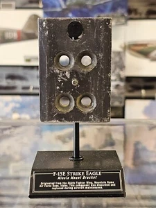 F-15 STRIKE EAGLE - Missle Mount Bracket - Museum Display with Armature Stone - Picture 1 of 2