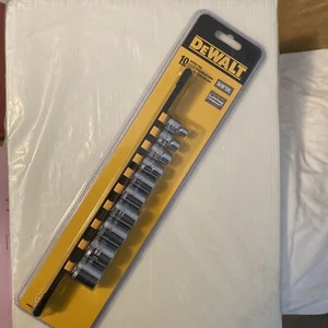 DeWALT 3/8" Drive 10 Piece Standard SAE 6 Pt Socket Rail Set DWMT81546 - Picture 1 of 3