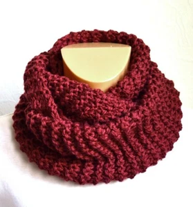 Merino Unisex Lavorata a Mano - Sciarpa da snood in cashmere da filato filato filato a mano - Foto 1 di 5