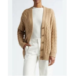 Vince Oversized Wool & Cashmere Cable Cardigan - Picture 1 of 7
