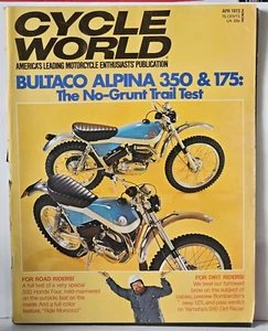 Cycle World Motorrad Magazin April 1973 Bultaco Alpina 175 350 Anzeigen - Bild 1 von 11