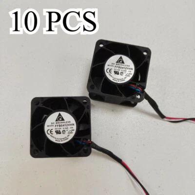 10X Delta FFB0412VHN -F00 DC 12V 0.24A 15.79CFM High Speed Fan 40x40x28mm 4028 - Image 1 of 2