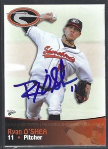 2009 Delmarva Shorebirds #10 Ryan O'Shea IP autograph signed card