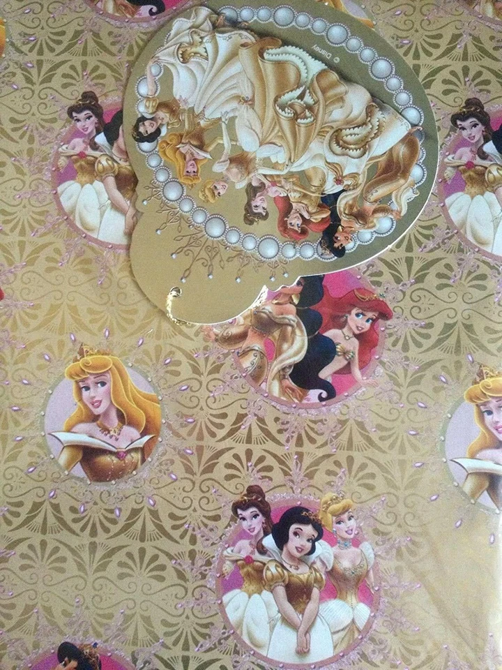 Disney Princess Gift Wrapping Set - Gold Foil - Girls Presents Wrapping Paper - Image 1 of 1