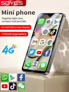F9 Unlocked Mini 4.3 Inch Smart Phone 4G LTE 16GB ROM Android 10.0 Mobile phone - Picture 1 of 14