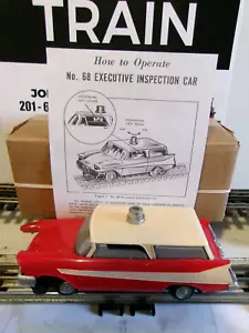 HTE LIONEL POSTWAR #68 EXECUTIVE INSPECTION CAR W/BOX & INSTRUCTION SHEET - Picture 1 of 6