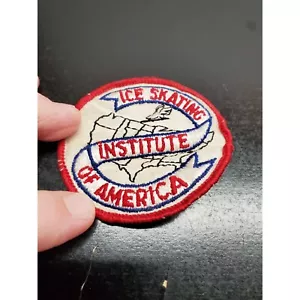 Vintage Eislauf Institute of America besticktes Aufbügeln Aufnäher 3" - Bild 1 von 4
