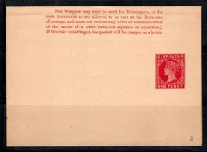Gibraltar 1887-89 Postal stationary 100% mint 1 P,Stripe,Queen Victoria - Picture 1 of 1