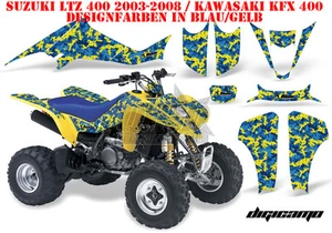 KIT GRÁFICO DE DECORACIÓN DE CARRERAS AMR ATV SUZUKI LTZ 400 Y KAWASAKI KFX 400 DIGI CAMUFLAJE B - Imagen 1 de 2