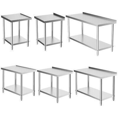 2-6FT Stainless Steel Food Prep Table Commercial Catering Workbench Kitchen Desk • 89.95£