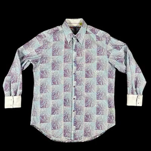 Robert Graham Long Sleeve Button Down Shirt Mens Medium Paisley Geometric EUC - Picture 1 of 13