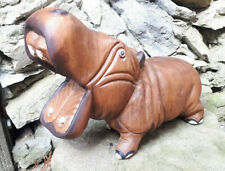 25cm Holz Nilpferd Hippo Flusspferd Figur Skulptur Tierfigur Afrika