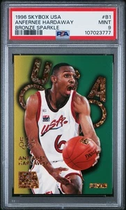 Skybox Usa Basketball 1996 #B1 Anfernee Hardaway Bronze Sparkle PSA 9 - Imagen 1 de 2
