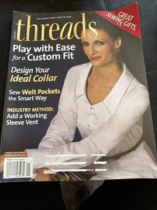 Threads Magazine Jan 2016 Play with Ease Custom Fit & Design Your Collar Sewing - Picture 1 of 1