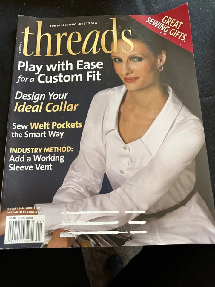 Threads Magazine Jan 2016 Play with Ease Custom Fit & Design Your Collar Sewing - Image 1 of 1