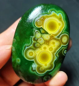 TOP 57.6G Natural Gobi Agate Eyes Agate/stone Banded agate Healing R1898 - Picture 1 of 14