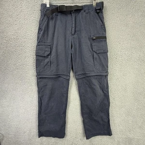 BC Clothing Pants Mens Medium 30 Navy Convertible Cargo Outdoor Hiking Zip Off - Picture 1 of 16