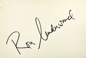 RON UNDERWOOD Signed Autographed 4x6 INDEX CARD Dark Reel TREMORS 2: AFTERSHOCKS - Picture 1 of 6