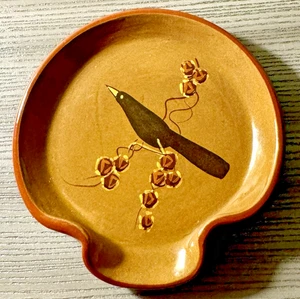 2014 Eldreth Keramik rote Ware Krähe Vogel Löffel Rest - signiert vom Künstler - Bild 1 von 5